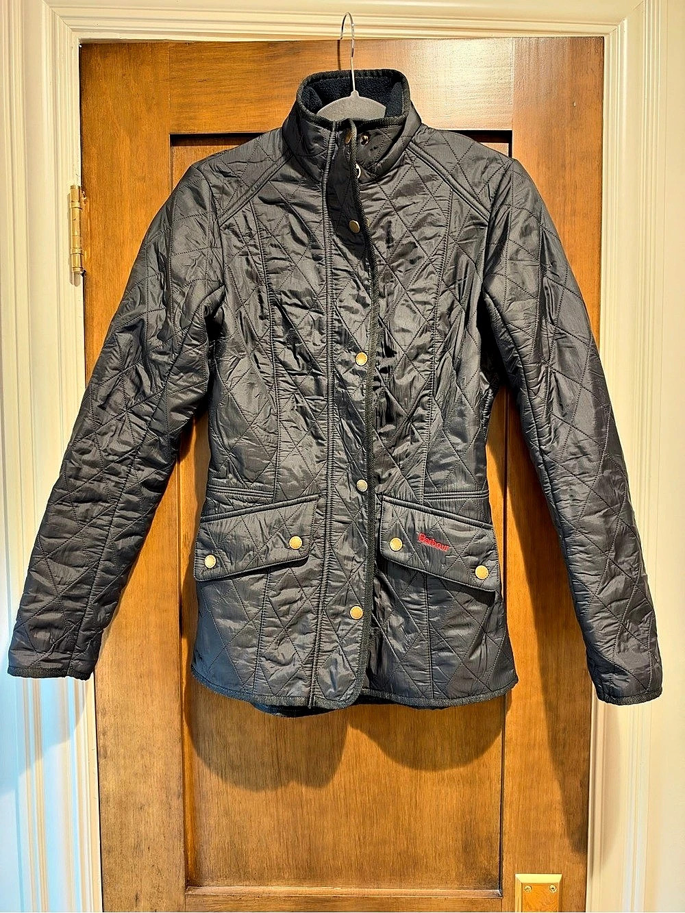 Barbour Cavalry Polarquilt Jacket Utility Jacket Black UK 6